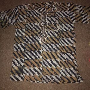 African print shirt purchased in Ghana